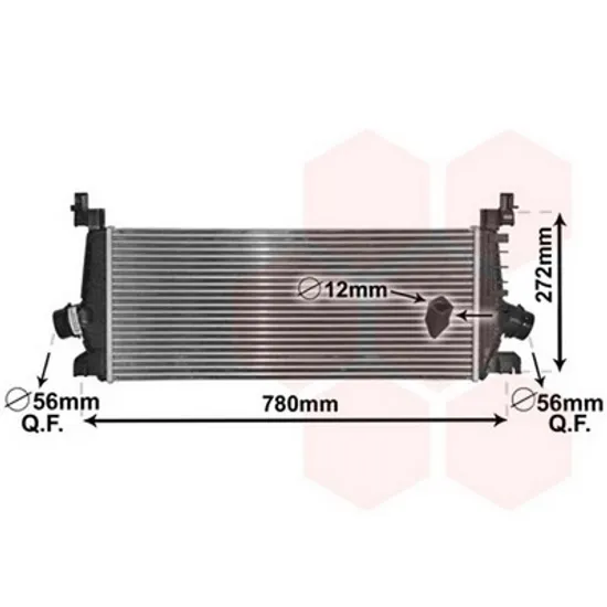 Radiator Motor OPEL ASTRA J GTC 2011-> Radiator apa pentru 1,6i - 16V turbo CV manuala 665x280 Perioada 2011 2012 2013 2014 2015 2016 2017