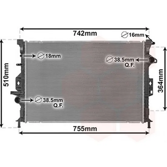 Radiator Motor FORD KUGA 2 2012->2019 Radiator apa 2.0 TDCi cv automata diesel ->2015 Perioada 2012 2013 2014 2015 2016 2017 2018 2019 2020