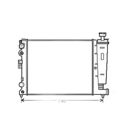 Radiator Motor CITROEN JUMPY 1995->2006 Radiator apa pentru 1,6 - 1,8 - 2,0 benzina cu aer conditionat (60x47x23) Perioada 1995 1996 1997 1998 1999 2000 2001 2002 2003 2004 2005 2006