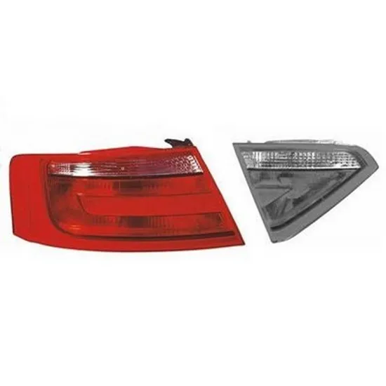 Lampa stop spate stanga AUDI A5 8T3 2007->2017 perioada 2010 2011 2012 2013 2014 2015 2016 2017 pana la an de fabricatie 08/2011, semnal transparent, pentru 2/3 usi, exterior