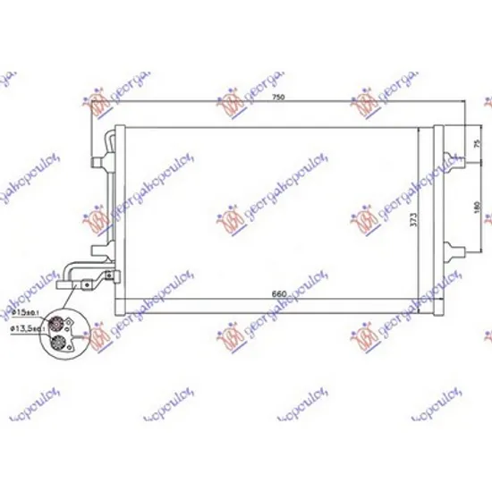 Radiator Aer Conditionat VOLVO C70 2 2006->2013 Radiator aer conditionat benzina /diesel 59x38 IN/OUT 15 Perioada 2010 2011 2012 2013 2014 2015 2016