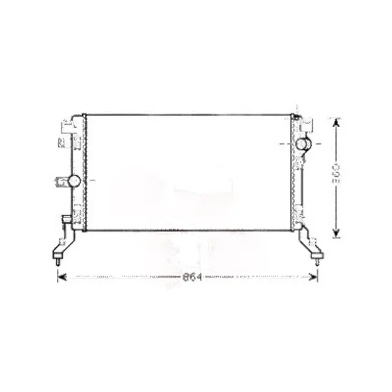 Radiator apa RENAULT LAGUNA 3 2007->2015 pentru 2.0 dCi GT, perioada 2008 2009 2010 2011 2012 2013 2014 2015