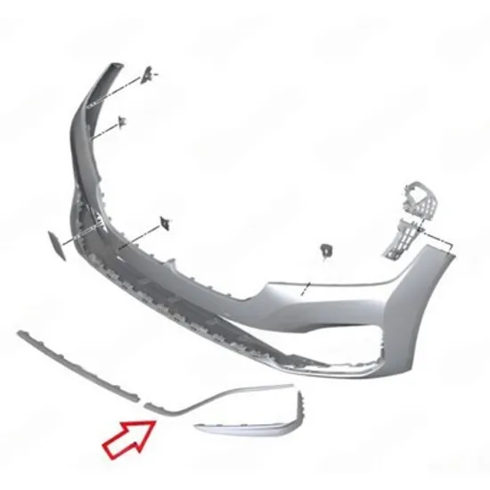 Bandou bara fata BMW 7 G11 2015-> Bandou Bara fata superioara cromat STANGA Perioada 2019 2020 2021 2022