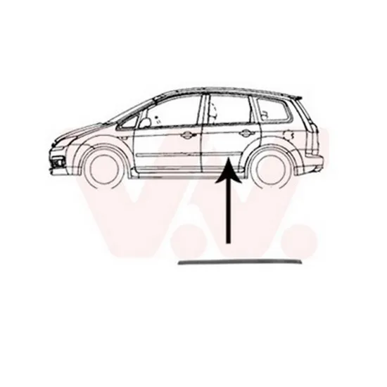 Bandou Usa FORD FOCUS 2 2004->2013 Bandou usa spate stanga negru (10.04-12.07) Perioada 2004 2005 2006 2007