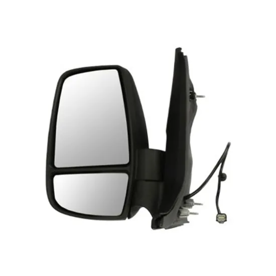 Oglinda exterioara stanga FORD TRANSIT 2013-> perioada 2013 2014 2015 2016 2017 2018 , semnal alb, cu semnal, numar pini 8, brat oglinda scurt, cu incalzire, rabatare electrica,