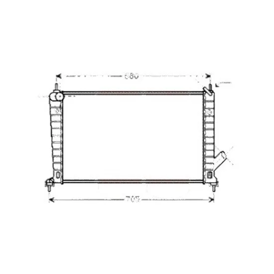 Radiator apa SAAB 9-5 1997->2009 pentru 2.0 t BioPower, perioada 2005 2006 2007 2008 2009