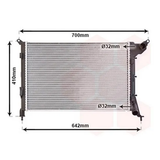 Radiator Motor MINI MINI COOPER R50, R53 2001->2006 Radiator apa pentru 1 4 - 1 6i 16V fara aer conditionat 54x36 Perioada 2001 2002 2003 2004 2005 2006