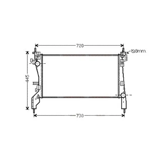 Radiator apa PEUGEOT BIPPER 2008-> pentru 1.4 HDi, perioada 2008 2009 2010 2011 2012 2013