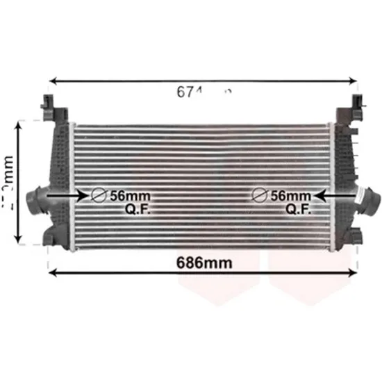 Intercooler OPEL ASTRA J 2009->2015 1.4 Turbo 103KW 140CP , pentru motor A 14 NET, B 14 NET perioada 2009 2010,2011,2012,2013,2014 2015