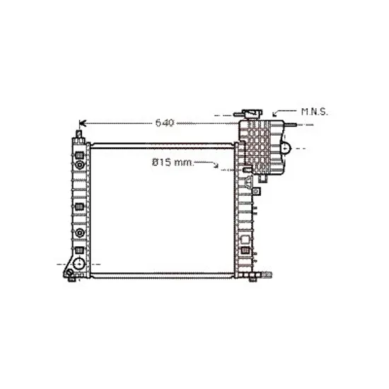 Radiator apa MERCEDES VITO W638 1997->2003 pentru 108 CDI 2.2, perioada 1999 2000 2001 2002 2003