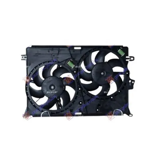 Ventilator Motor FIAT 500X 2014-> Electroventilator complet (dublu) benzina Perioada 2015 2016 2017 2018 2019 2020 2021