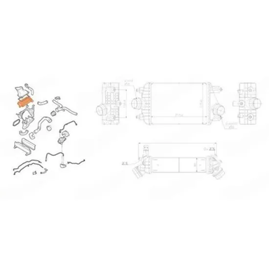 Intercooler PORSCHE 911 991 2011->2020 Radiator intercooler 3.8 benzina dreapta lateral (313x231x80) (NISSENS) DREAPTA Perioada 2010 2011 2012 2013 2014 2015 2016