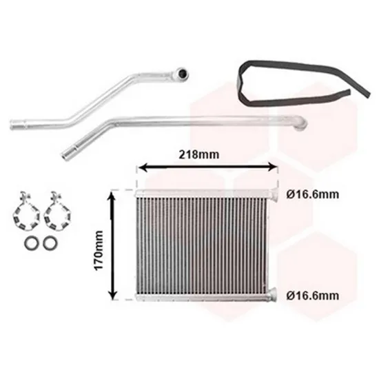 Radiator Incalzire TOYOTA YARIS 2005->2011 Calorifer (BR) (145x198x26) (cu conducte) Perioada 2005 2006 2007 2008 2009 2010