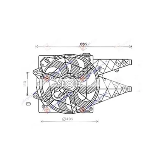 Ventilator Motor ALFA ROMEO GIULIETTA 2010->2020 Electroventilator racire complet 1.6-2.0 diesel (400mm) (500W) Perioada 2010 2011 2012 2013 2014 2015 2016 2017 2018 2019 2020