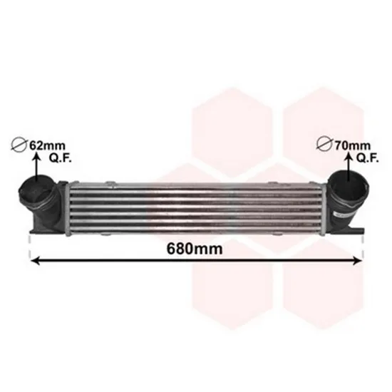 Intercooler BMW 1 Coupe E82 2007->2012 Radiator intercooler 2.0 (120D-123D) diesel (510x95x105) TUBE 70/62 Perioada 2007 2008 2009 2010 2011 2012 2013 2014