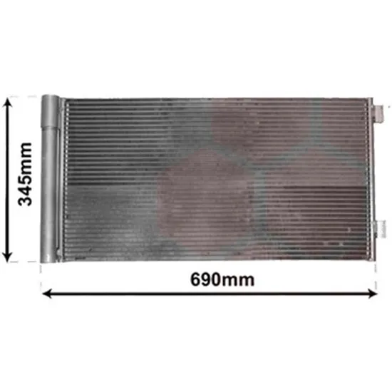 Radiator aer conditionat RENAULT DOKKER 2011->, SANDERO/STEPWAY 2 2013-> pentru 1.6 16V, perioada 2014 2015 2016 2017 2018 2019 2020