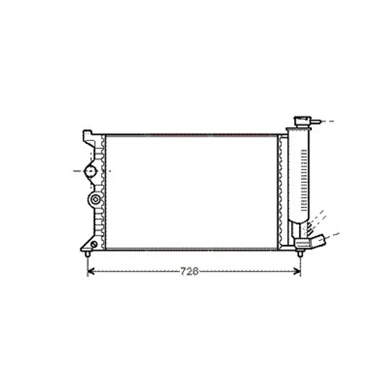 Radiator apa CITROEN XANTIA 1993->2003 pentru 1.6 i, perioada 1993 1994 1995 1996 1997 1998 1999 2000 2001