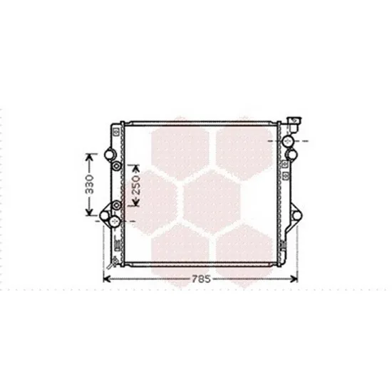 Radiator Motor TOYOTA LAND CRUISER PRADO J12 2002->2009 Radiator apa pentru 4 0i CV manuala/automatCV automata 65x59 8x2 6 Perioada 2002 2003 2004 2005 2006 2007 2008 2009 2010