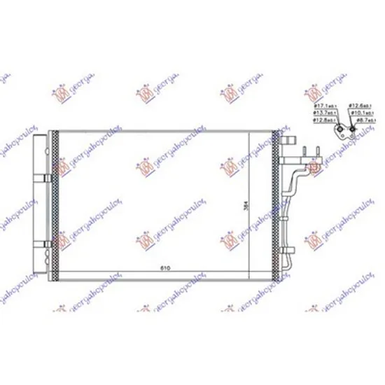 Radiator Aer Conditionat KIA SOUL 2 2014->2019 Radiator aer conditionat toate modelele benzina 550x400x12 Perioada 2014 2015 2016 2017 2018 2019 2020