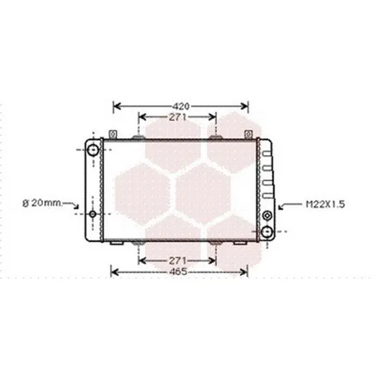 Radiator Motor VW CADDY 2 1995->2004 Radiator apa 1.3 +A/C 49x28.5 Perioada 1995 1996 1997 1998 1999 2000 2001 2002 2003 2004
