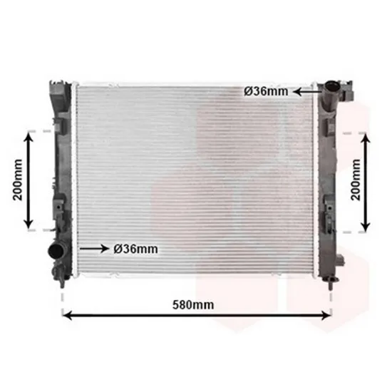 Radiator Motor NISSAN MICRA 5 2016-> Radiator apa 1.0i - 1.3 DIG-TURBO benzina (510x395x26) Perioada 2017 2018 2019 2020 2021 2022 2023