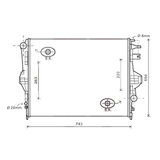Radiator apa VW TOUAREG 2010->2018 pentru 4.2 V8 FSI, perioada 2011 2012 2013 2014 2015 2016 2017 2018