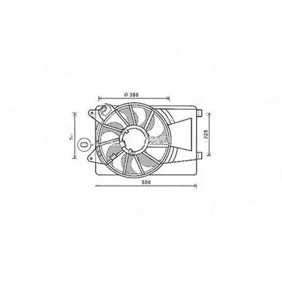 Ventilator Motor FIAT DOBLO 263 2010-> Ventilator 1.4i 8V- (+A/C) Perioada 2009 2010 2011 2012 2013 2014 2015