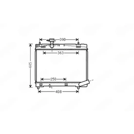 Radiator Motor TOYOTA YARIS 2010-> Radiator apa motor benzina 1.33VVT-I (73/74KW) (2009-2011) (350x480) (KOYO) Perioada 2009 2010 2011