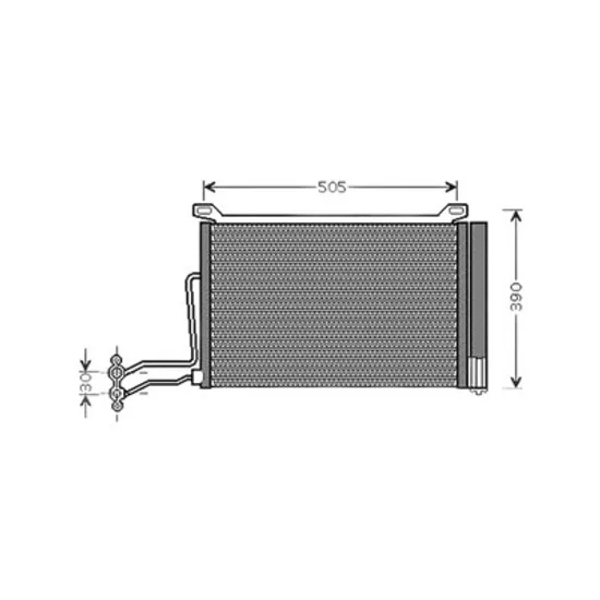 Radiator Aer Conditionat MINI MINI COOPER R50, R53 2001->2006 Radiator aer conditionat 1 4 T D 48x36x1 6 Perioada 2001 2002 2003 2004 2005 2006