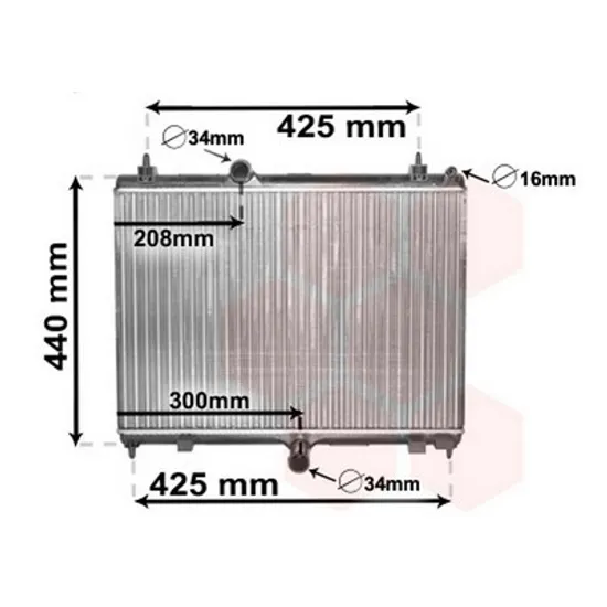 Radiator Motor CITROEN C5 3 Sedan RD 2008-> Radiator apa pentru 2.0 HDi (38x56,7x28) 2008 -> Perioada 2008 2009 2010 2011 2012 2013 2014 2015 2016