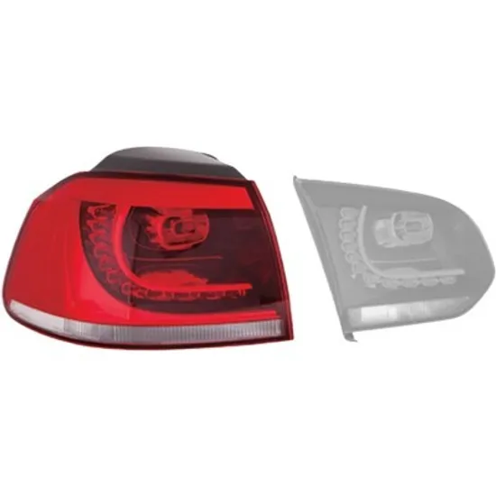 Lampa stop spate stanga VW GOLF 6 2008->2013 perioada 2008 2009 2010 2011 2012 , semnal alb, exterior, cu bec LED, pentru GTi GTD