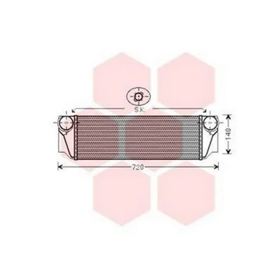 Intercooler BMW 5 F10 2009->2016 Radiator intercooler 2,0-3,0 DSL (550x172x80) (si GT/F07) Perioada 2010 2011 2012 2013 2014 2015