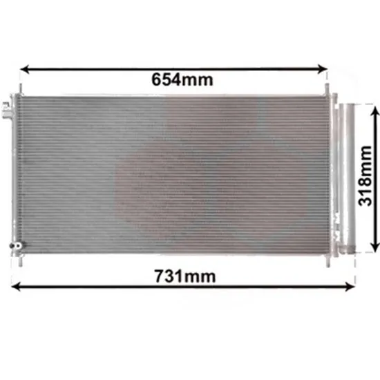 Radiator aer conditionat MERCEDES SPRINTER 904 1995->2006 pentru 411 CDI, perioada 2000 2001 2002 2003 2004 2005 2006