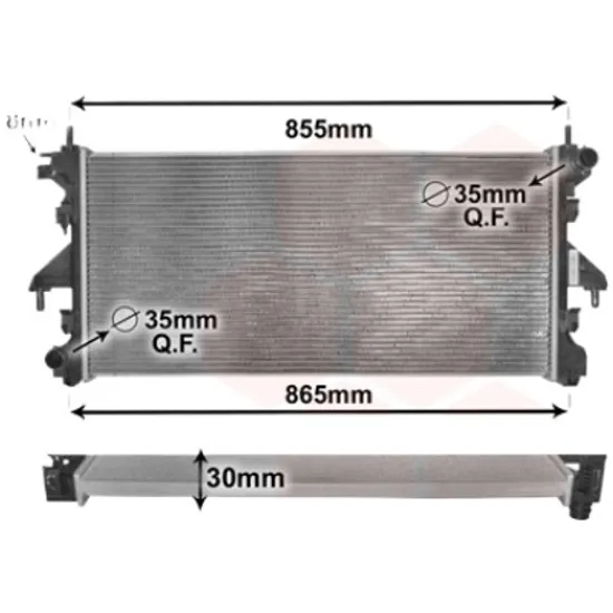 Radiator apa PEUGEOT BOXER 2006-> pentru 3.0 HDi 175, perioada 2011 2012 2013 2014 2015 2016