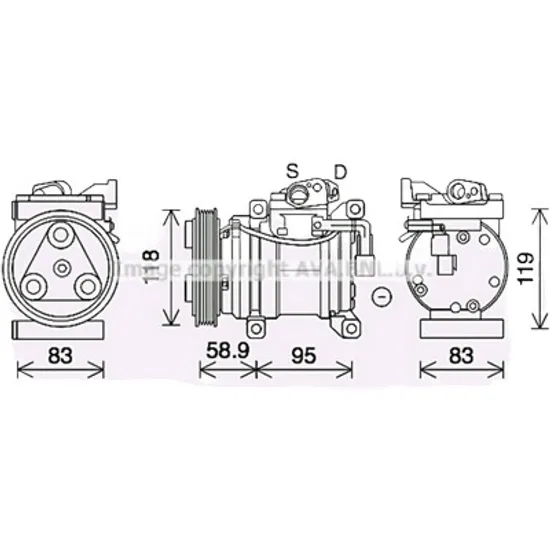 Compresor aer conditionat KIA PICANTO 2011->2017 pentru 1.2, perioada 2011 2012 2013 2014 2015 2016 2017