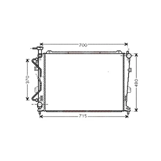 Radiator apa KIA CARENS 2006->2013 pentru 2.0 CVVT, perioada 2006 2007 2008 2009 2010 2011