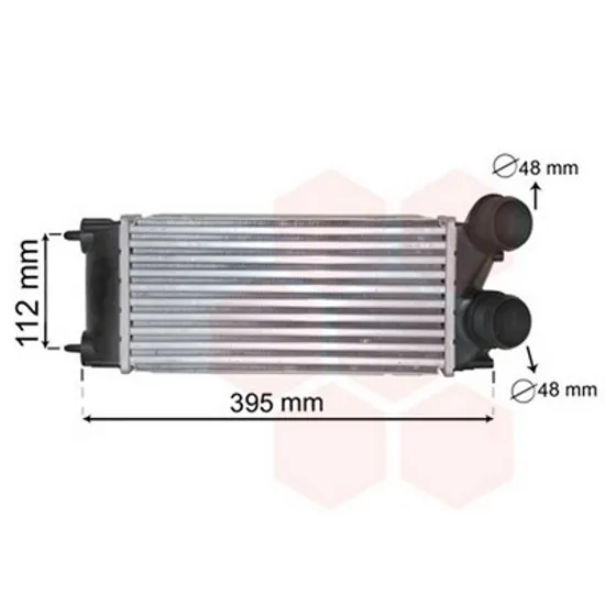 Intercooler DS DS4 2011->2015 Radiator intercooler 1,6 HDI 30x150x80 2009-> Perioada 2011 2012 2013 2014 2015 2016 2017 2018 2019