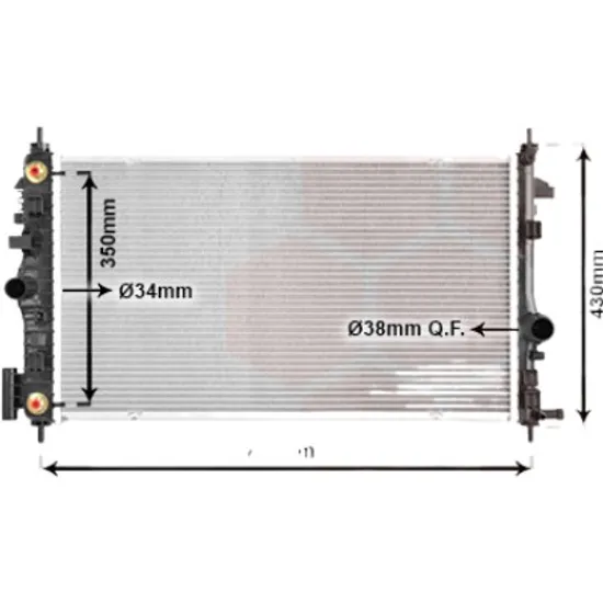 Radiator apa SAAB 9-5 2010->2012 pentru 2.0 TTiD, perioada 2010 2011 2012