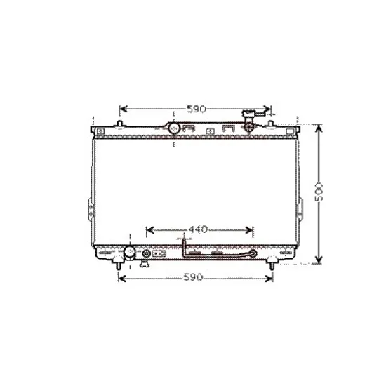 Radiator apa HYUNDAI SANTA FE 1 2001->2006 2.4 16V 107KW 146CP , pentru motor G4JS perioada 2001 2002,2003,2004,2005 2006