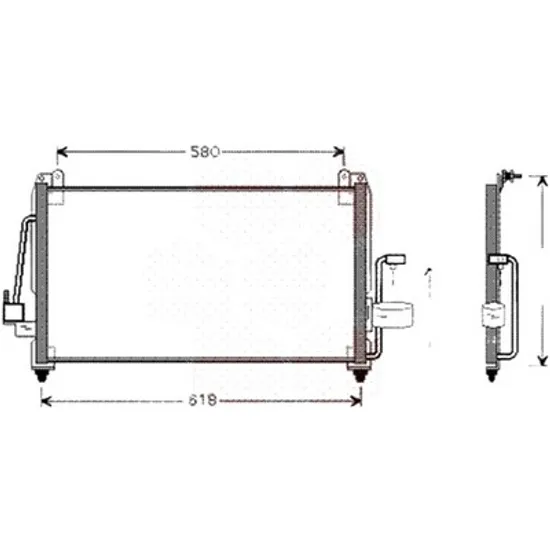 Radiator aer conditionat VOLVO S60 2 2010->2018 T4F 132KW 180CP , pentru motor B 4164 T2 perioada 2011 2012,2013,2014 2015