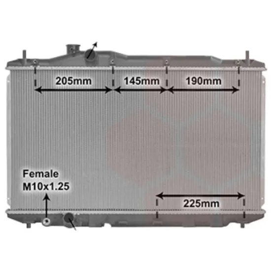 Radiator apa HONDA CIVIC SEDAN 8 2005->2012, CIVIC 8 2005-> pentru 2.0 i-VTEC Type R, perioada 2007 2008 2009 2010