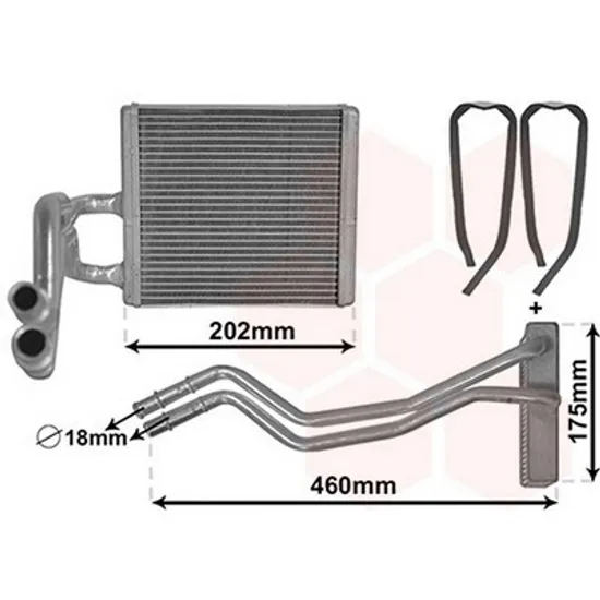 Radiator Incalzire FORD FIESTA 5 JH 2008->2017 Calorifer 170x171x30 Perioada 2008 2009 2010 2011 2012 2013 2014 2015 2016 2017