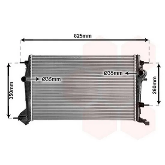 Radiator Motor RENAULT SCENIC 2 2003->2009 Radiator apa pentru 1,6 - 2,0 DCi cu/fara aer conditionat 65x43x34 Perioada 2003 2004 2005 2006 2007 2008