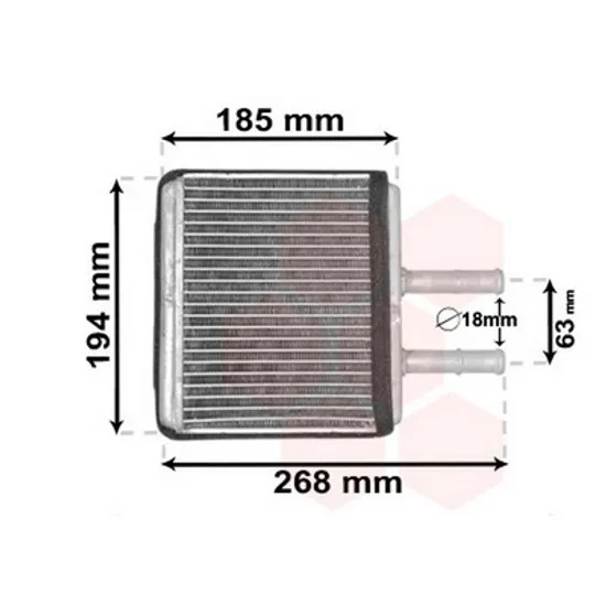 Radiator Incalzire CHEVROLET KALOS hatchback T200 2003->2008 Calorifer (B) cu/fara aer conditionat (150x188) Perioada 2000 2001 2002 2003 2004 2005