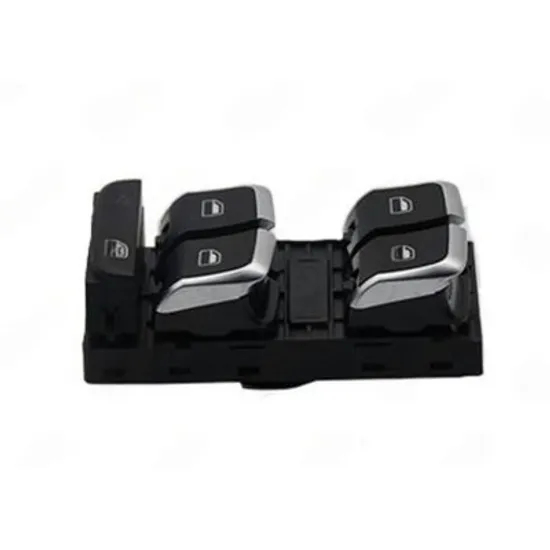 Butoane usa AUDI Q3 8UB, 8UG 2011->2018 Panou butoane usa fata pentru 4 usi (10pin) (cromat/negru) STANGA Perioada 2011 2012 2013 2014