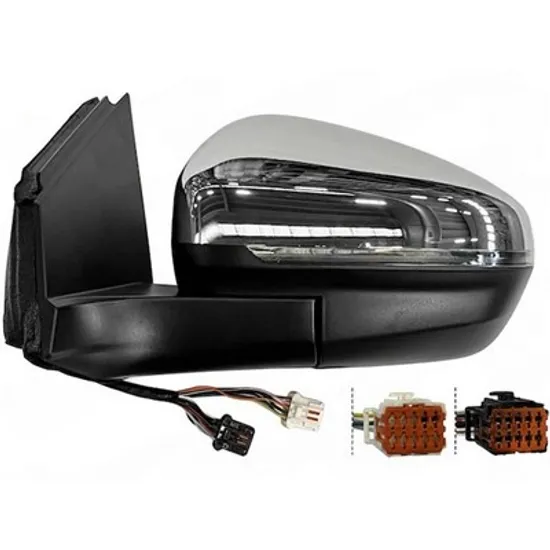 Oglinda PEUGEOT 5008 2 2016-> Oglinda exterioara electrica cu incalzire cu rabatare electrica cu memorie cromat (cu semnal si lampa podea si senzor banda) (16PIN) STANGA Perioada 2016 2017 2018 2019 2020