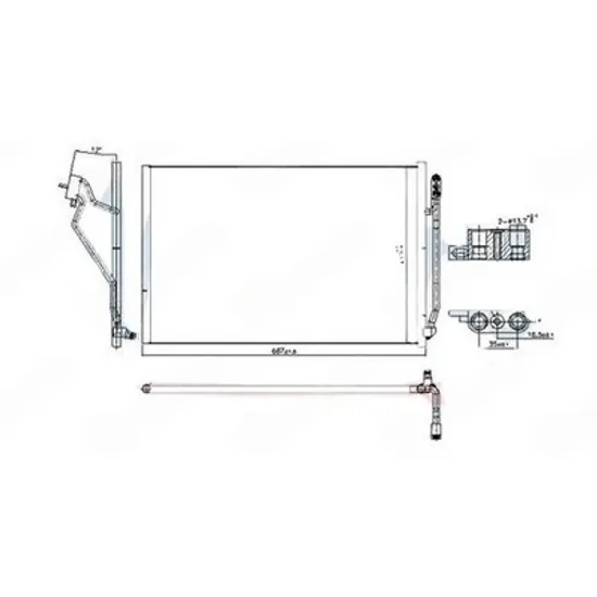 Radiator Aer Conditionat MERCEDES S-CLASS W221 2005->2013 Radiator condensator aer conditionat 4.7-5.5 benzina - 4.0 diesel 2009- (667x417x16) (NISSENS) Perioada 2009 2010 2011 2012 2013