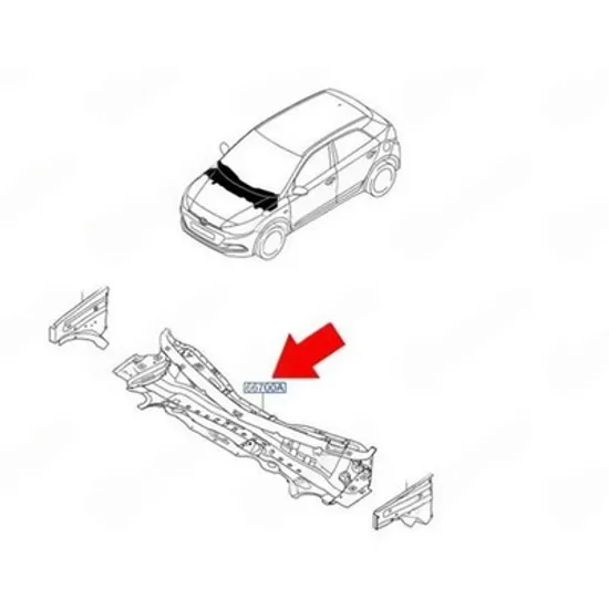 Grila stergatoare HYUNDAI i20 2014->2020 Panou stergatoare sub parbriz (O) Perioada 2018 2019 2020