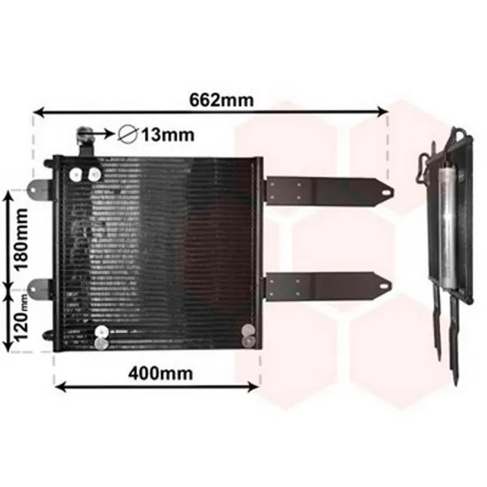 Radiator Aer Conditionat VW POLO 6N2 1999->2001 Radiator aer conditionat 33 5x36 5x2 1 Perioada 1999 2000 2001