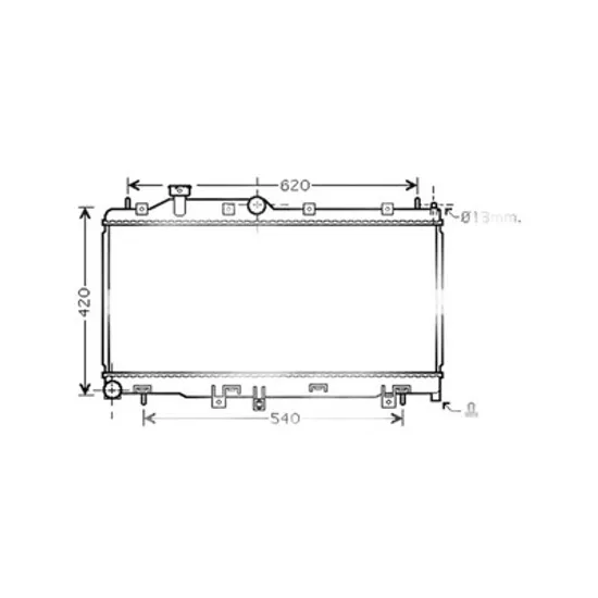 Radiator Motor SUBARU LEGACY 4 2003->2009 Radiator apa pentru 2 0i - 16V TURBO 34x68 5x16 Perioada 2003 2004 2005 2006 2007 2008 2009